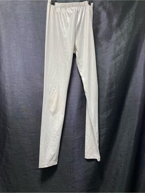 Mile End White Shimmer Leggings Stretch High Rise Size 8